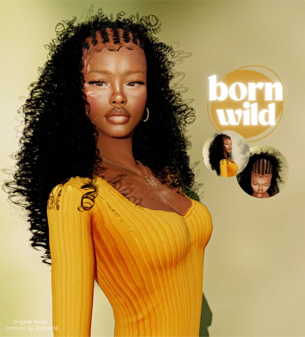 Born Wild Hair By Kyra’s World Sims 4 CC