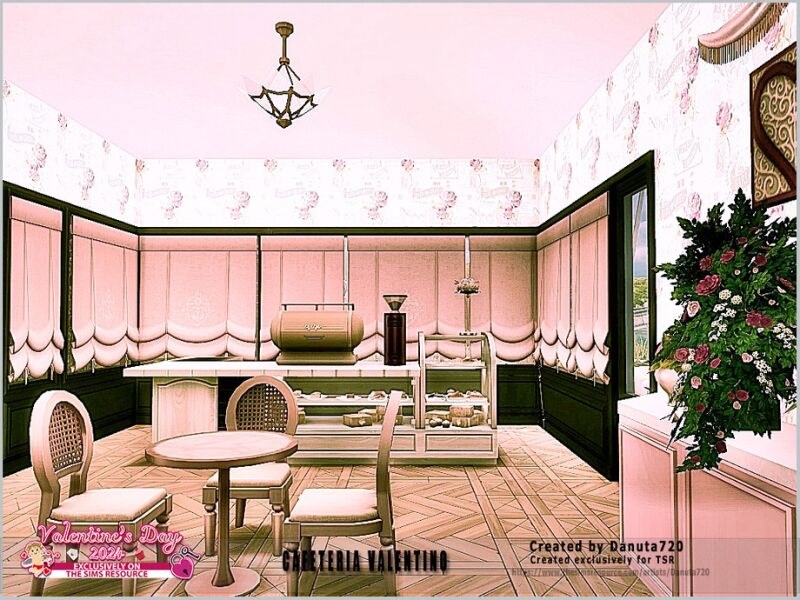 sims 4 cc cafetteria valentino by danuta720 6