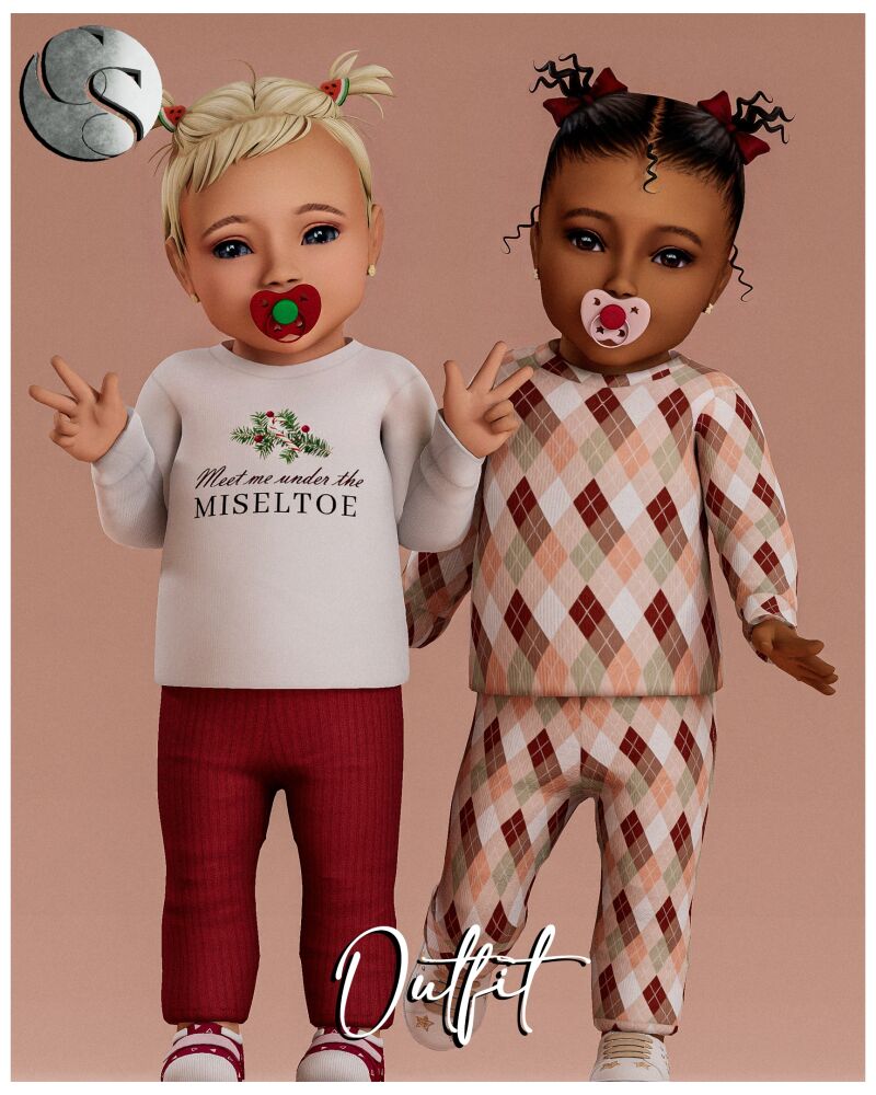 sims 4 cc camuflaje little mistletoes infant collection 4