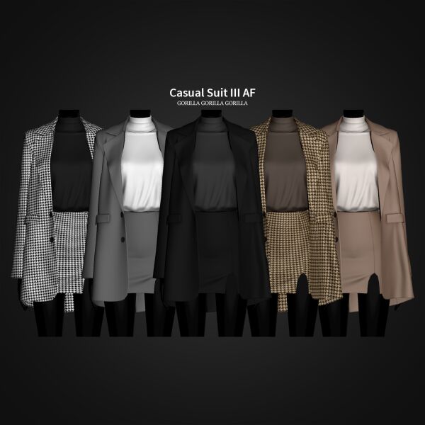 Stylish Casual Suit III for Women Sims 4 CC