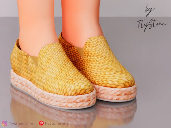 Stylish Braided Shoes for Kids Sims 4 CC