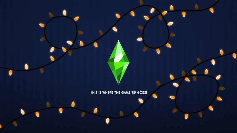 Festive Animated Loading Screen with Christmas Lights Sims 4 CC