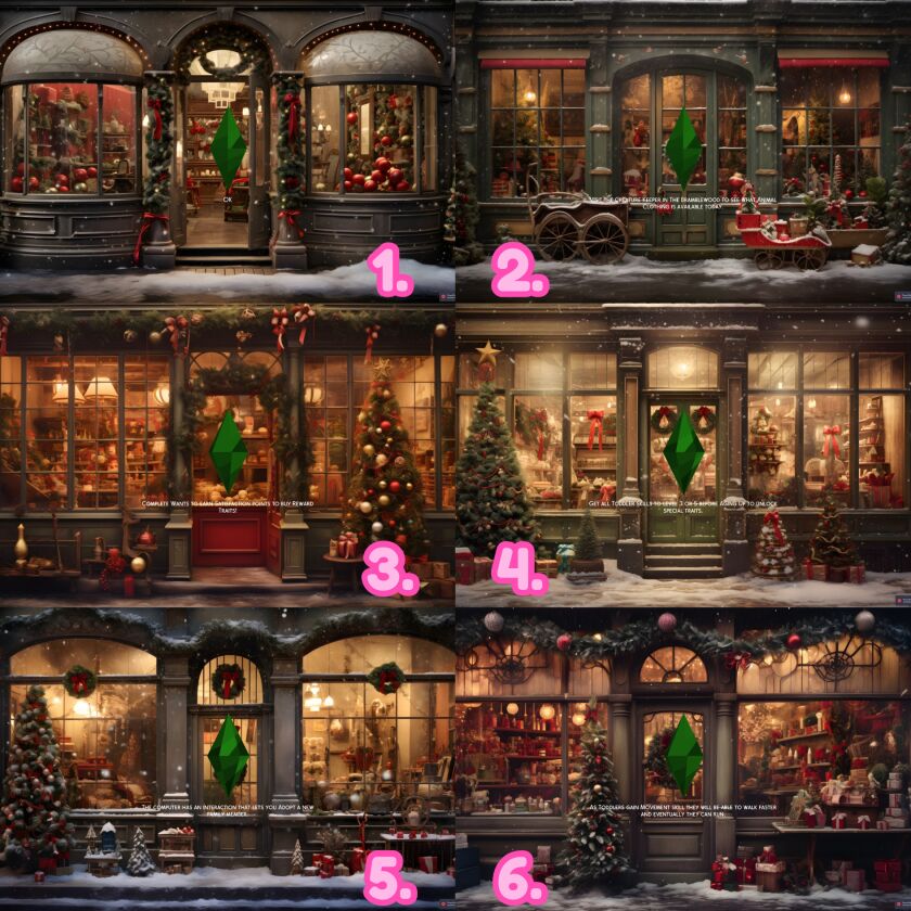 sims 4 cc christmas storefront loading screens 2