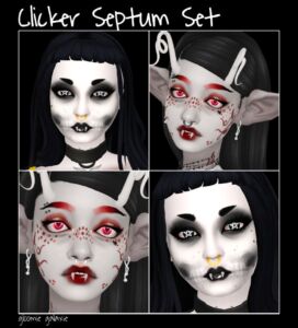 Stylish Clicker Septum Set for You Sims 4 CC