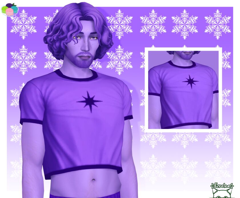 Stylish Crop T-Shirt Recolor Sims 4 CC