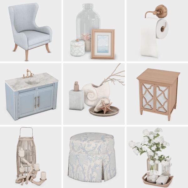 Coastal Beachy Decor for Your Sims 4 Sims 4 CC