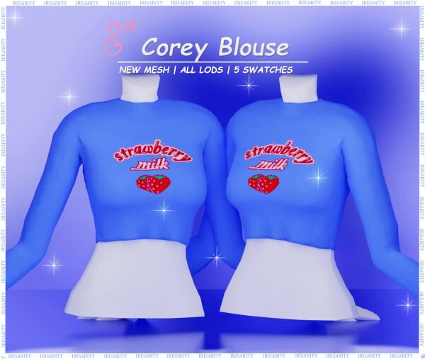 Corey Blouse ♡ By Irisarity Sims 4 CC