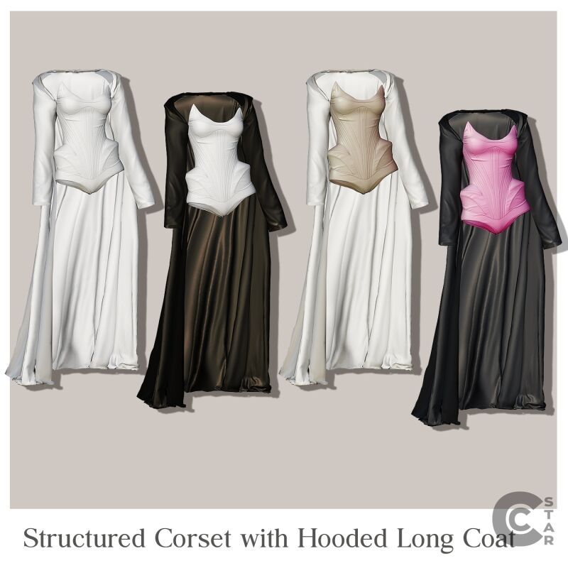 sims 4 cc corset with floor length robe cool content star 2