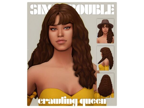 Crawling Queen Hairstyle by Simstrouble Sims 4 CC