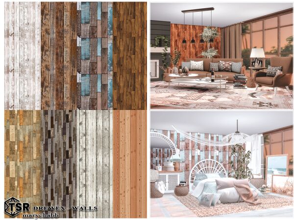 Drewex – Versatile Wall Panels Sims 4 CC