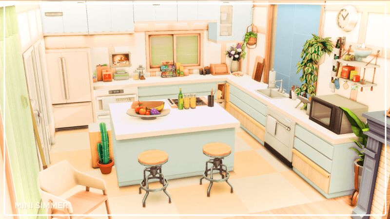 sims 4 cc elyana kitchen living no cc by mini simmer 2