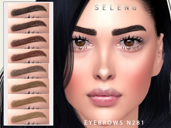 Stylish Eyebrows N281 for Female Sims Sims 4 CC