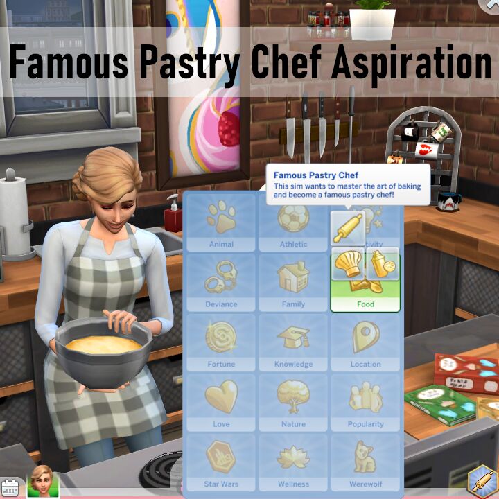 Famous Pastry Chef Aspiration Update Sims 4 CC