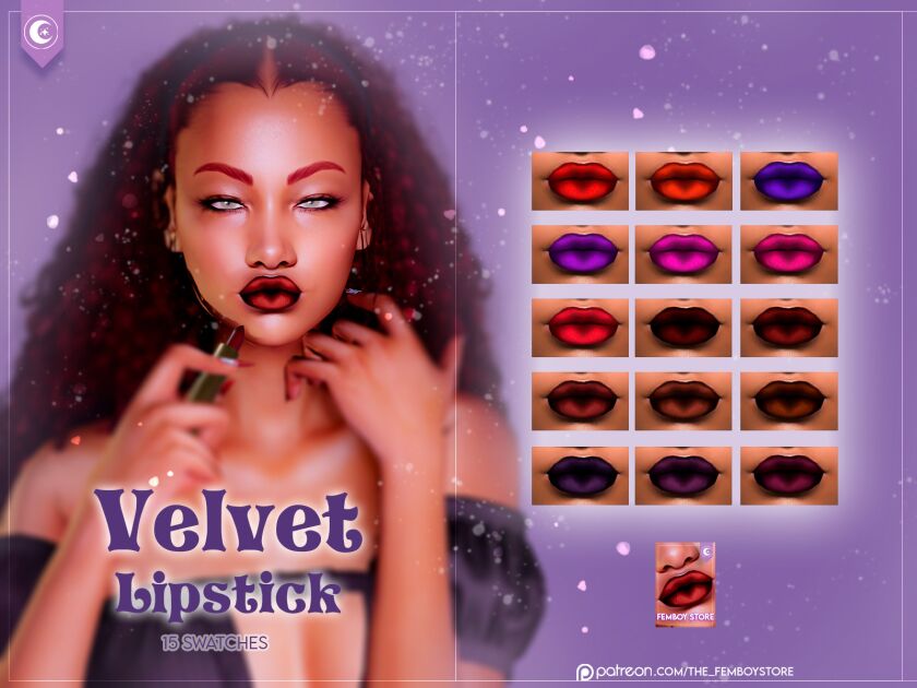 [Femboy] – Velvet Lipstick Sims 4 CC