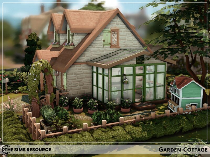 sims 4 cc garden cottage by sharon337 2