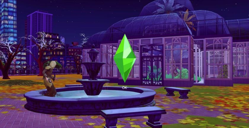 Grim Splashing in Fountain Loading Screen Set Sims 4 CC