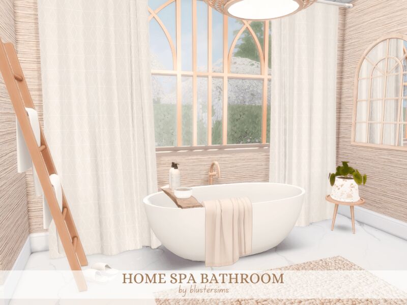 sims 4 cc home spa bathroom by blustersims 3