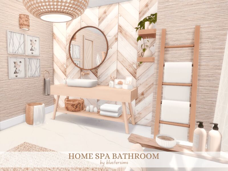 sims 4 cc home spa bathroom by blustersims 4