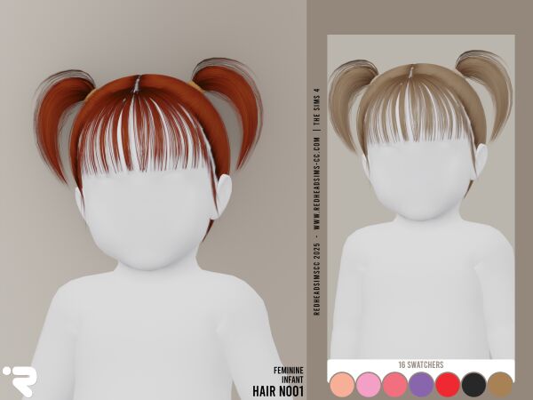 Stylish IF Hair N001 for Your Sims Sims 4 CC