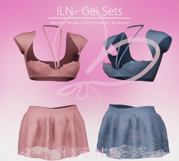 ILN. Gei Set by Ilenes4 Sims 4 CC