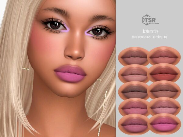 IMF Beau Lipstick N.620 – Discover IzzieMcFire’s Creation Sims 4 CC