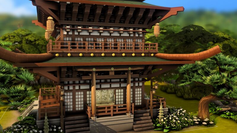 sims 4 cc japanese temple no cc by plumbobkingdom 4