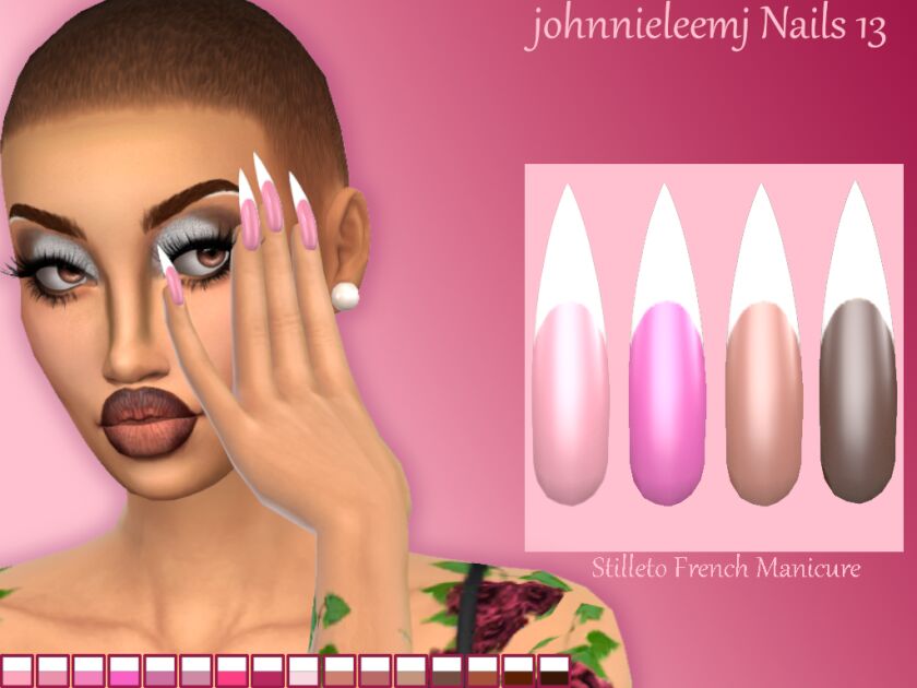 Stylish Nail Designs by Johnnieleemj Sims 4 CC