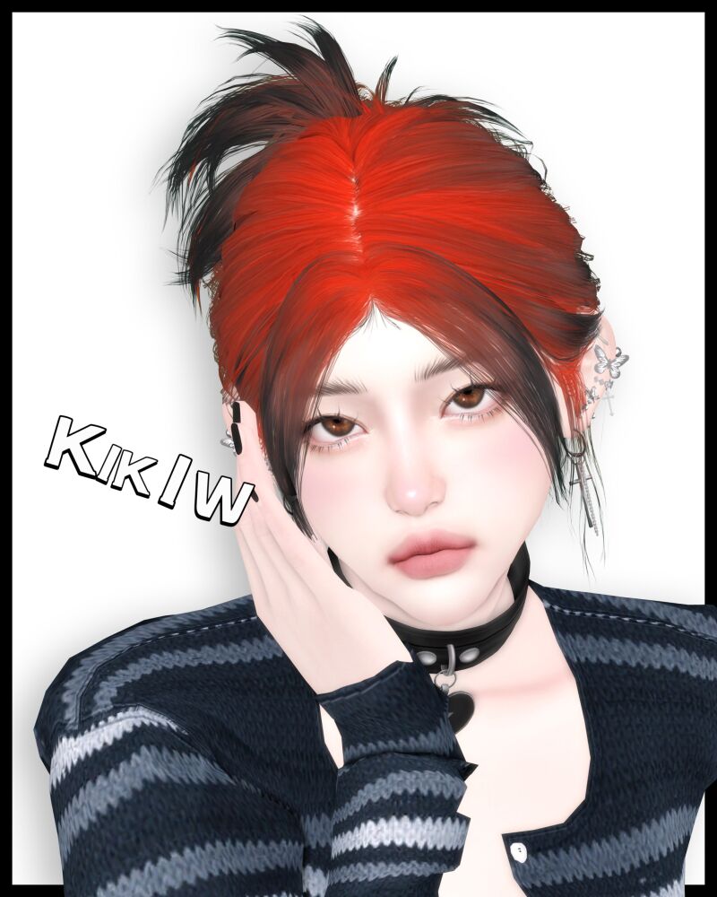 sims 4 cc kikiw studio 【hair 20241021】 2