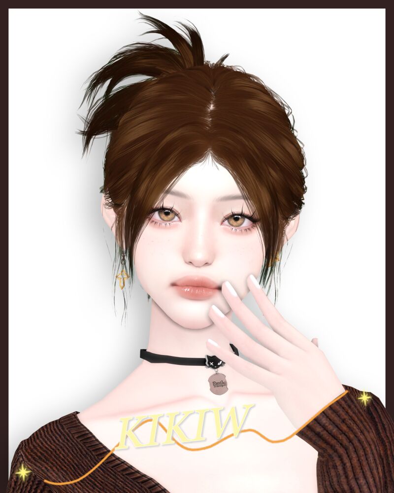 sims 4 cc kikiw studio 【hair 20241021】 3