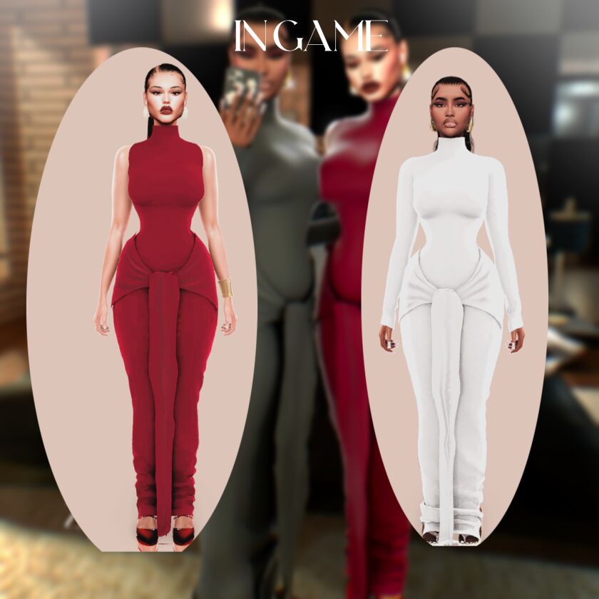 sims 4 cc kim dress dlw with sleeve or without sleeve 6 2