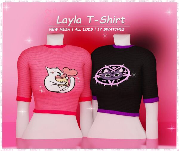 Layla T-Shirt ♡ By Irisarity Sims 4 CC