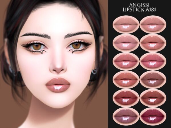 Lipstick A181 By Angissi Sims 4 CC