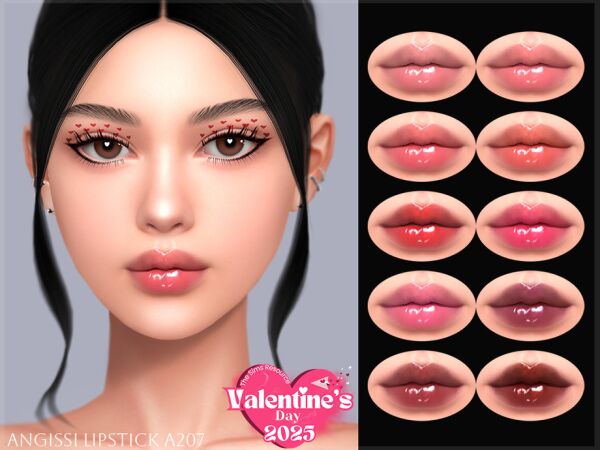 Lipstick A207 by Angissi Sims 4 CC