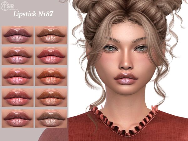 Lipstick N187: Must-Have for Your Makeup Collection Sims 4 CC