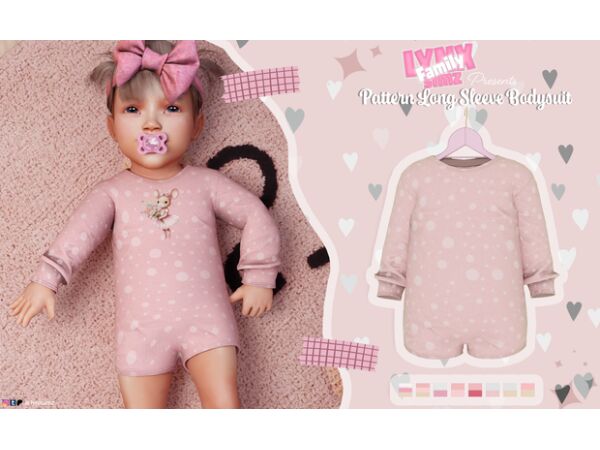 Long Sleeve Bodysuit for Infants Sims 4 CC