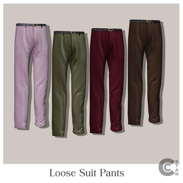 Loose Suit Pants – Cool Content Star Sims 4 CC