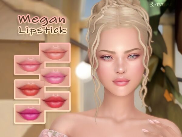 Megan Lipstick – Soft and Natural Glow Sims 4 CC