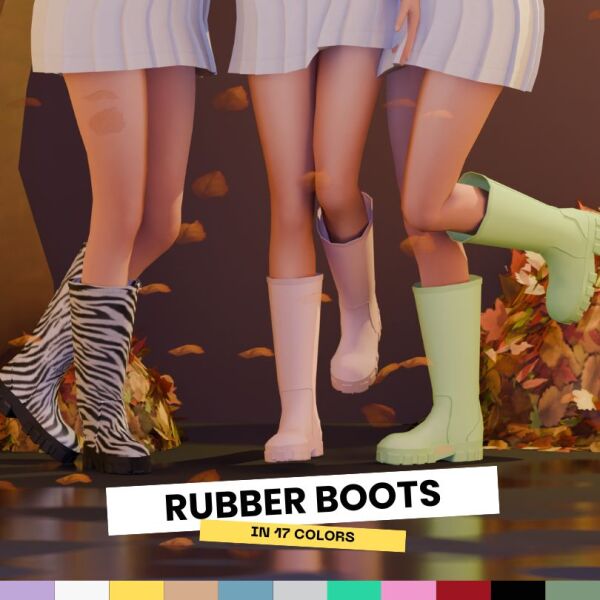 Stylish Rubber Boots for Every Occasion Sims 4 CC