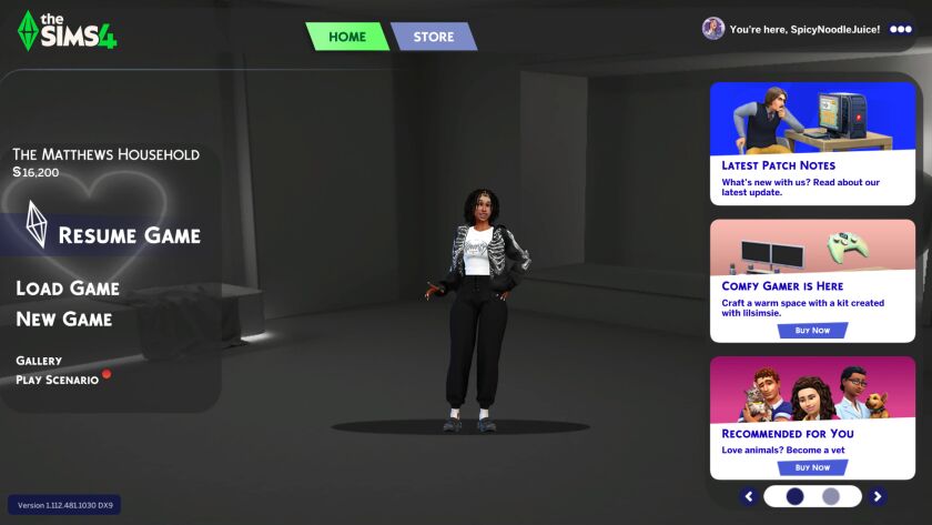 MM – Black Heart Main Menu Override Sims 4 CC