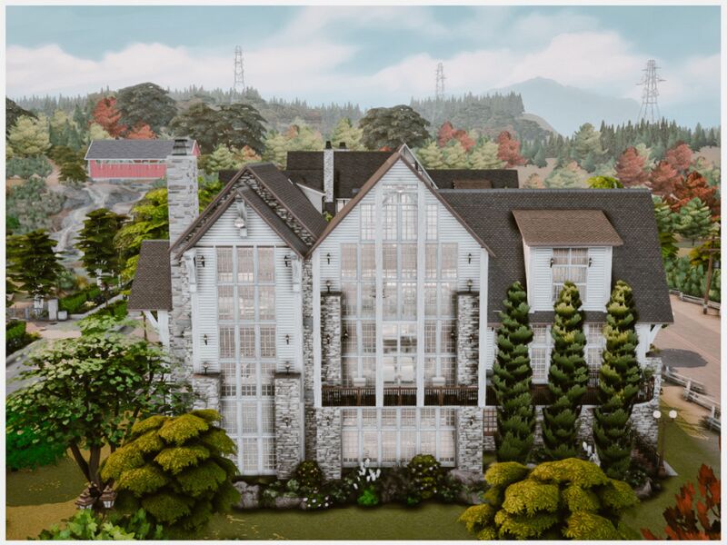 sims 4 cc mm family brick house by merin martini 3