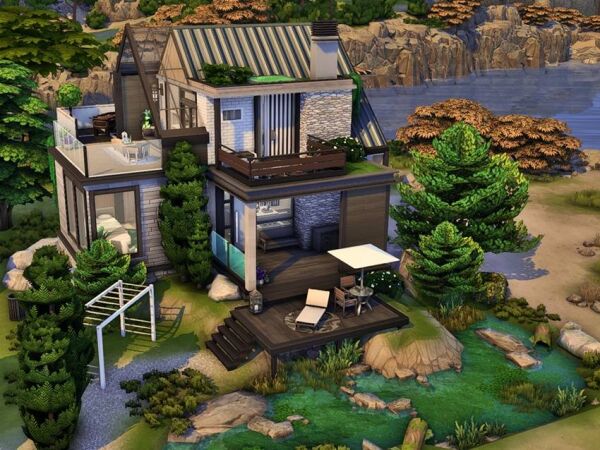 Modern Hill House 2: A Contemporary Abode Sims 4 CC