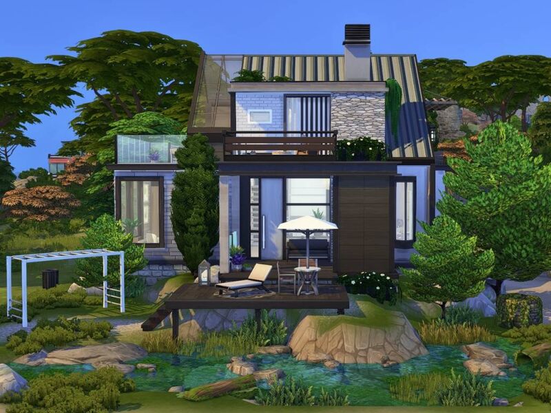 sims 4 cc modern hill house 2 by raydesign9 3