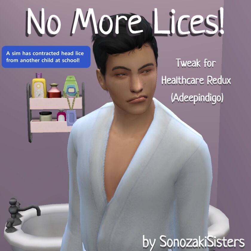 No More Lices Mod for Healthcare Sims 4 CC