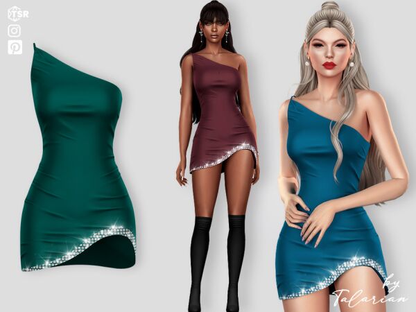 Chic Oaklee Dress by Talarian Sims 4 CC