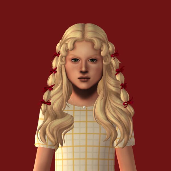 Okruee Magnolia Hair for Kids Sims 4 CC