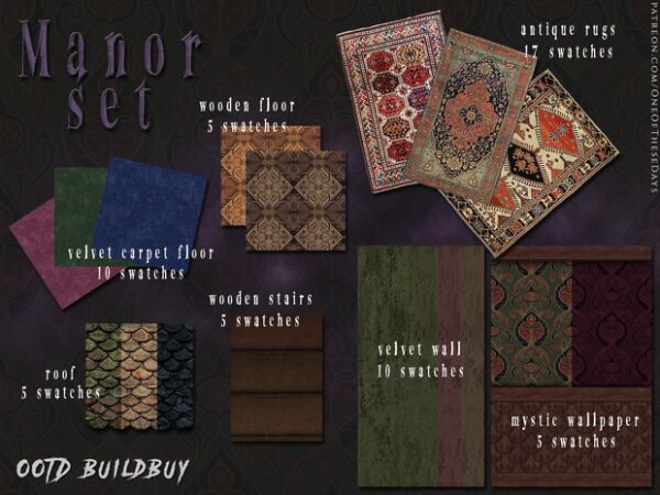 Stunning Manor BuildBuy Set Sims 4 CC