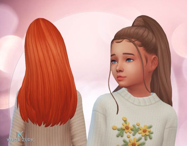 Penny Ponytail For Girls Sims 4 CC