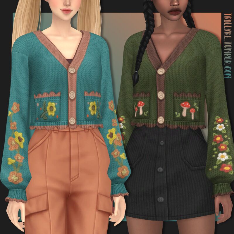 sims 4 cc pinata cardigan by trillyke 4