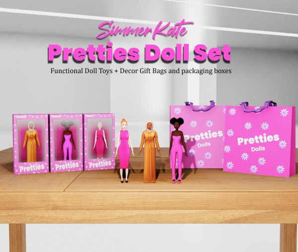 Pretties Doll Set for Sims 4 Sims 4 CC