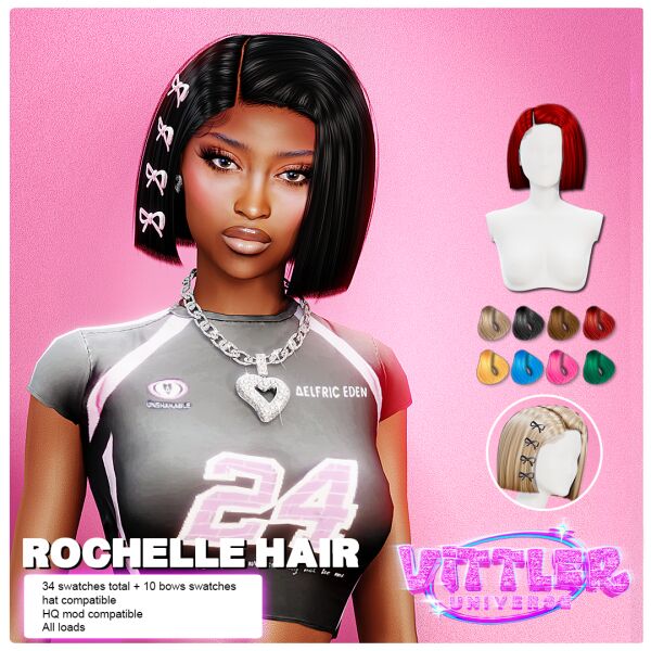 Rochelle Short Hair By Vittleruniverse Sims 4 CC